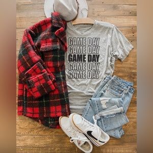 EUC Gray "Game Day" Graphic Tee - Women XL